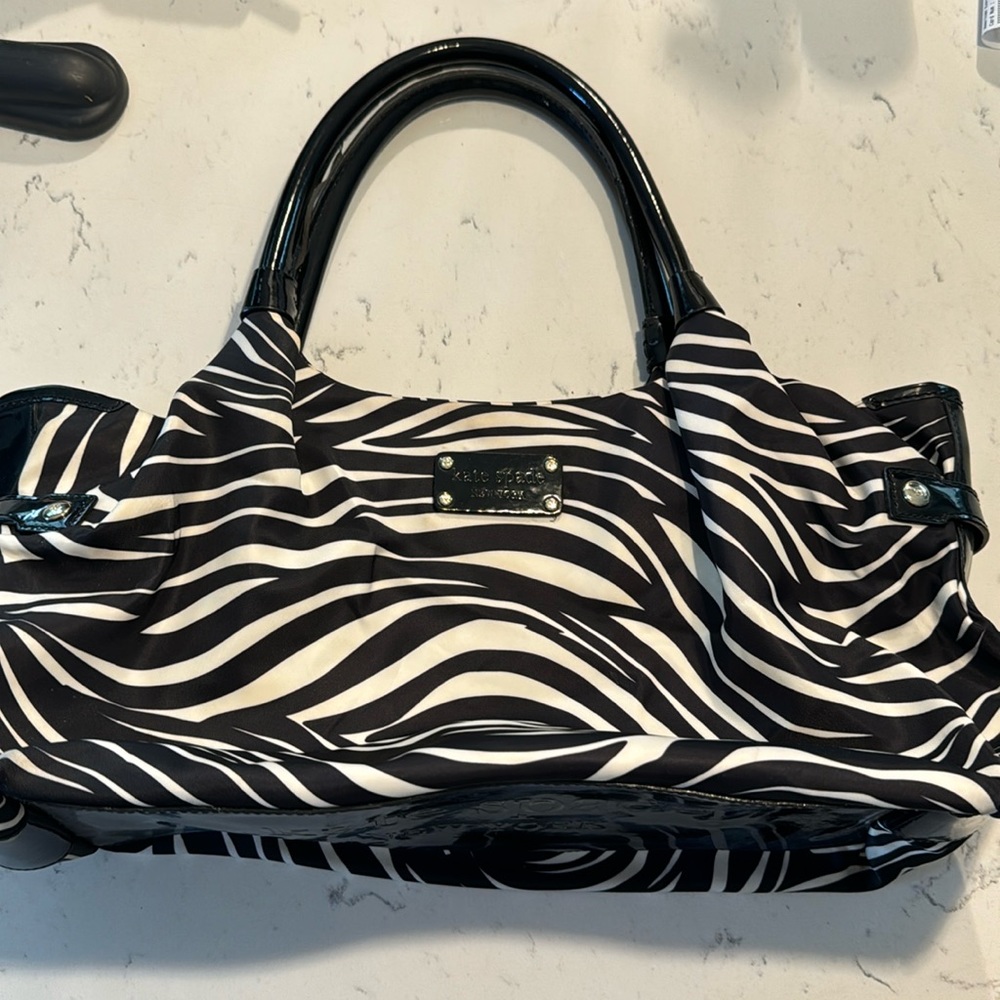 Kate Spade Black & White Zebra Pattern Pocketbook/Shoulder Bag